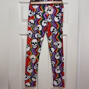 Lularoe Skull Leggings One Size Halloween